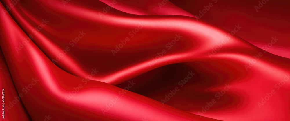 Luxury Red satin smooth fabric background Luxury Red satin smooth fabric background
