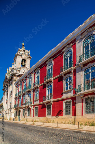 Facade of the Church of St Francis of Paola, built in 1753 to the Catholic Order of Minima, in Lisbon, Portugal