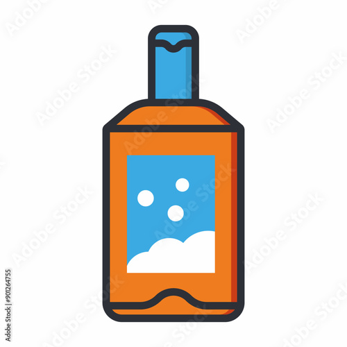 Shampoo for women vector cartoon illustration isolated on a white background.
