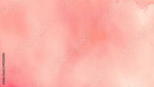 Pink orange background with texture and distressed vintage grunge and watercolor paint stains backdrop
