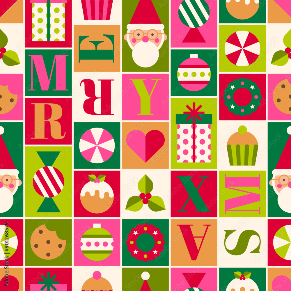Cute geometric elements with grid pattern design for christmas and new year celebration. Cute geometric elements with grid pattern design for christmas and new year celebration.