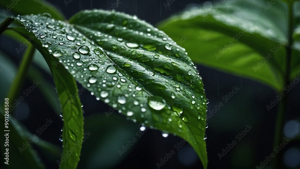 water drops on a leaf water drops on a leaf