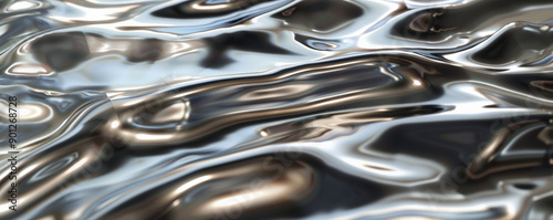 A shimmering mercury background with a liquid metal texture, offering a futuristic and elegant look.