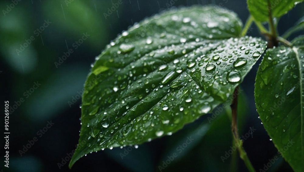 rain drops on a leaf rain drops on a leaf