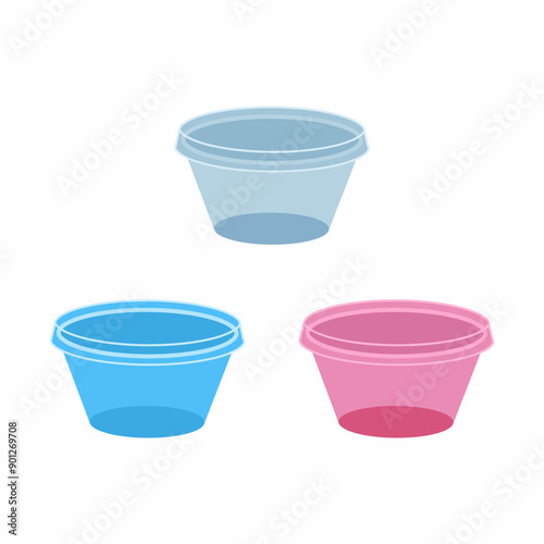 Jelly shot cups with lids vector cartoon illustration isolated on a white background.