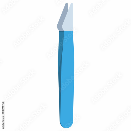 Eyebrow shaping tweezers vector cartoon illustration isolated on a white background.