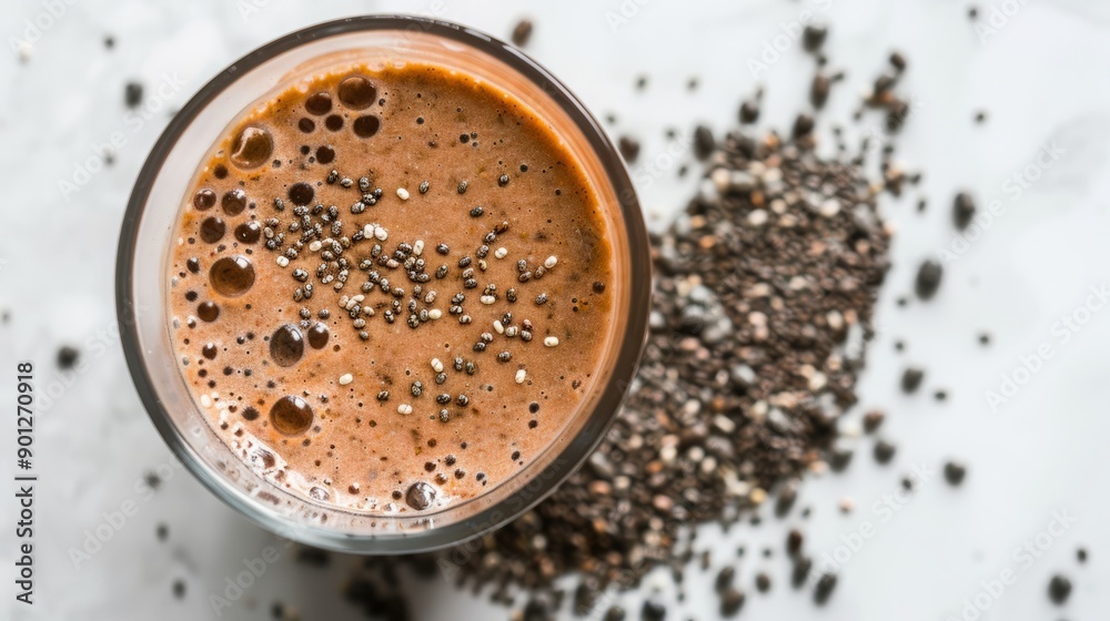 chia seed smoothie. chia seed smoothie.