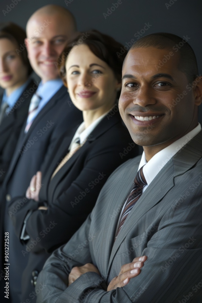 Portrait of a group of professionals attending a business conference, Generative AI Portrait of a group of professionals attending a business conference, Generative AI