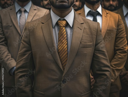 Wallpaper Mural A group of professional men gathered around, all dressed in suits and ties Torontodigital.ca