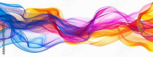 Colorful abstract background with colorful waves