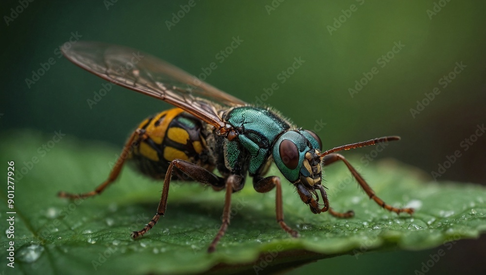 fly on leaf fly on leaf