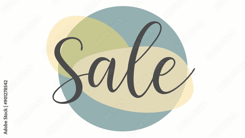 Sale text banner, 3d background