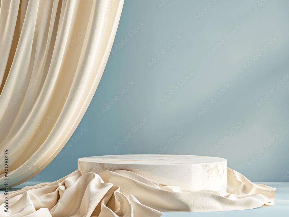 Podium background product 3D gold cosmetic platform nature beige display advertising backdrop studio with pastel background Podium background product 3D gold cosmetic platform nature beige display advertising backdrop studio with pastel background