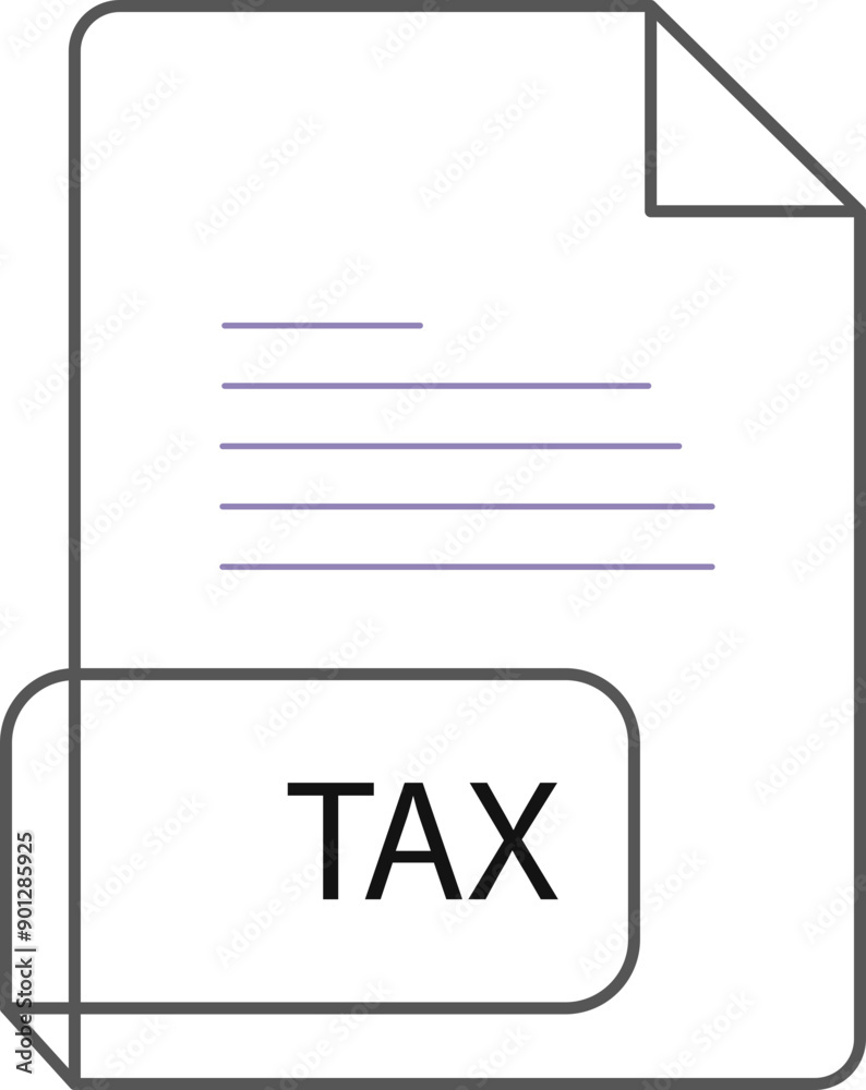 TAX File extension icobn crisp corners thick outline TAX File extension icobn crisp corners thick outline