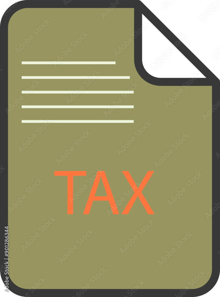 TAX File icon fill and outline rounded corners TAX File icon fill and outline rounded corners