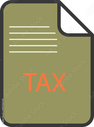 TAX File icon fill and outline rounded corners