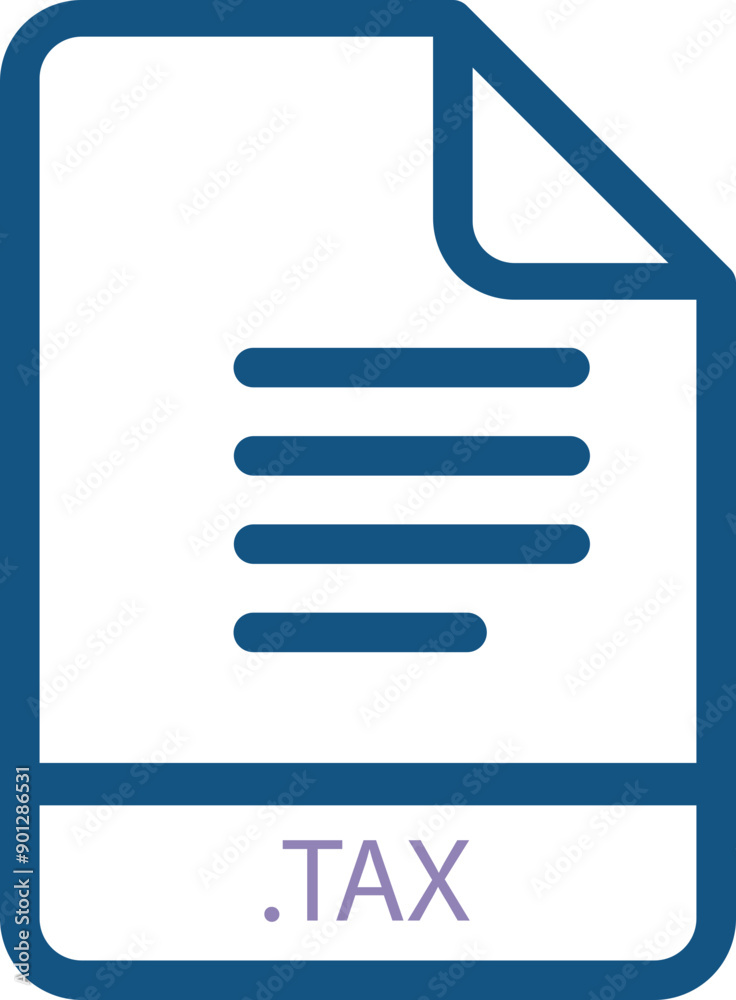 TAX File minimal icon with symbol TAX File minimal icon with symbol