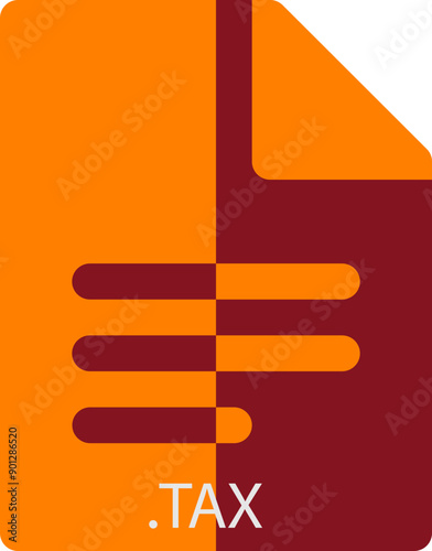 TAX icon 2 color combination mixture