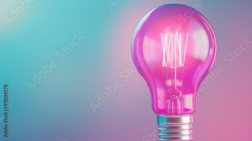 A striking close-up of a purple lightbulb, with a blurred background to create a sense of depth and focus. The minimalist design is perfect for projects that require a modern and innovative look.