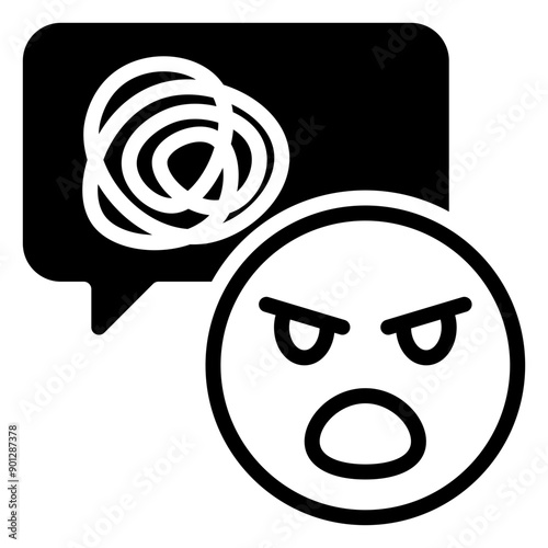 Complaint icon, glyph icon style