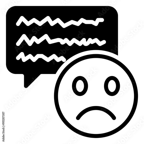 Dissatisfied icon, glyph icon style