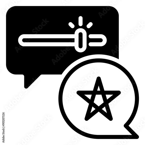 Rate icon, glyph icon style
