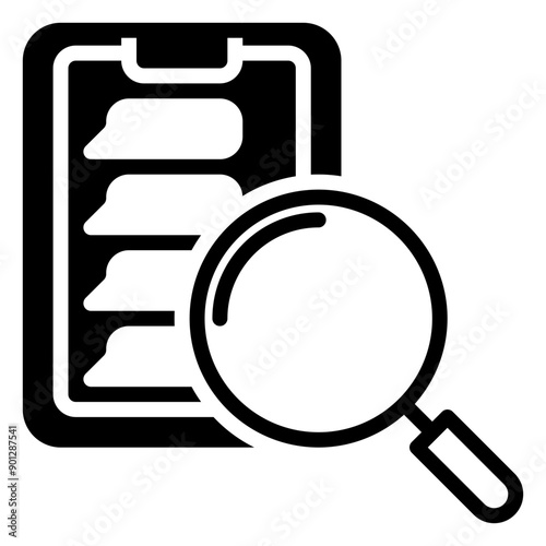 Evaluation icon, glyph icon style