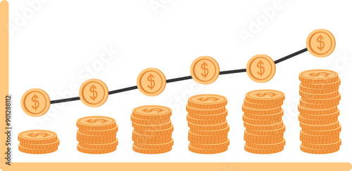 Finncial Cash Infographic Coins photo