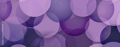 A soft violet background featuring a pattern of overlapping circles in varying shades of violet, creating depth and visual interest.