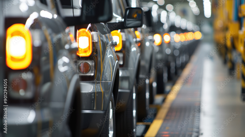 Lean Manufacturing Principles On The Automotive Industry Stock Photo