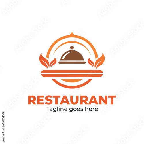 Wallpaper Mural restaurant logo. Restaurant badge, poster with fork and knife. Vector emblem template Torontodigital.ca