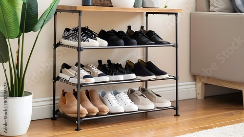 Practical Multi-Tier Shoe Rack for Organized Entryway Storage and Living