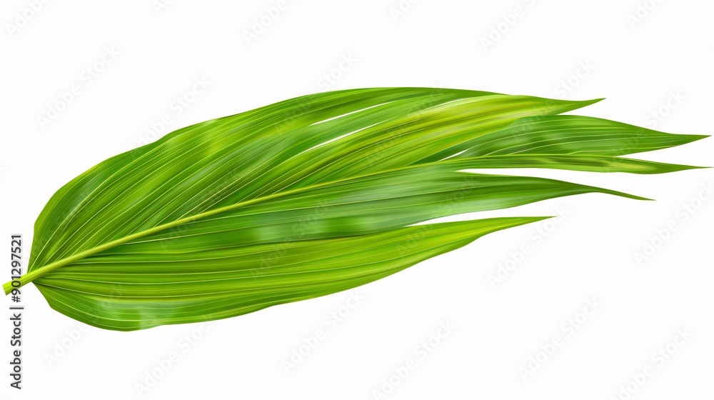 Single Palm Leaf Isolated on White Background Single Palm Leaf Isolated on White Background