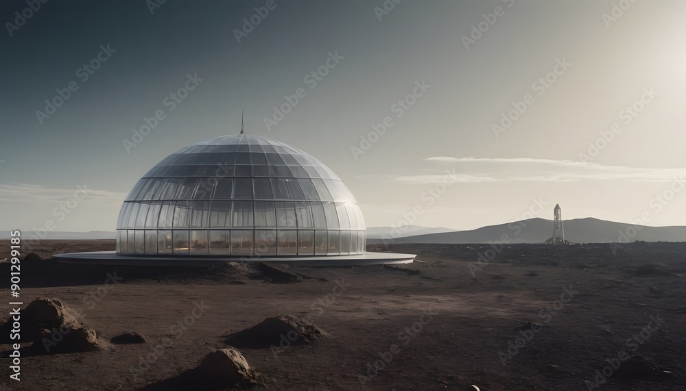 Obraz premium Greenhouse on an unknown planet.