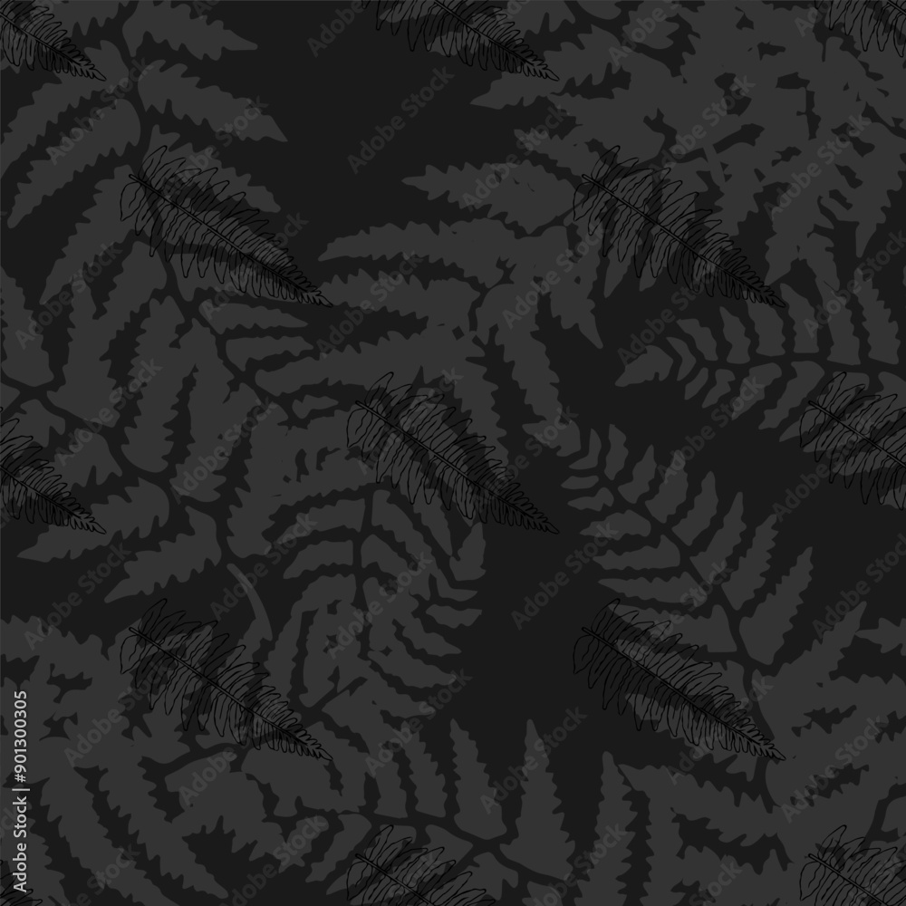 Fototapeta premium plants_fern_blue_7-02.eps