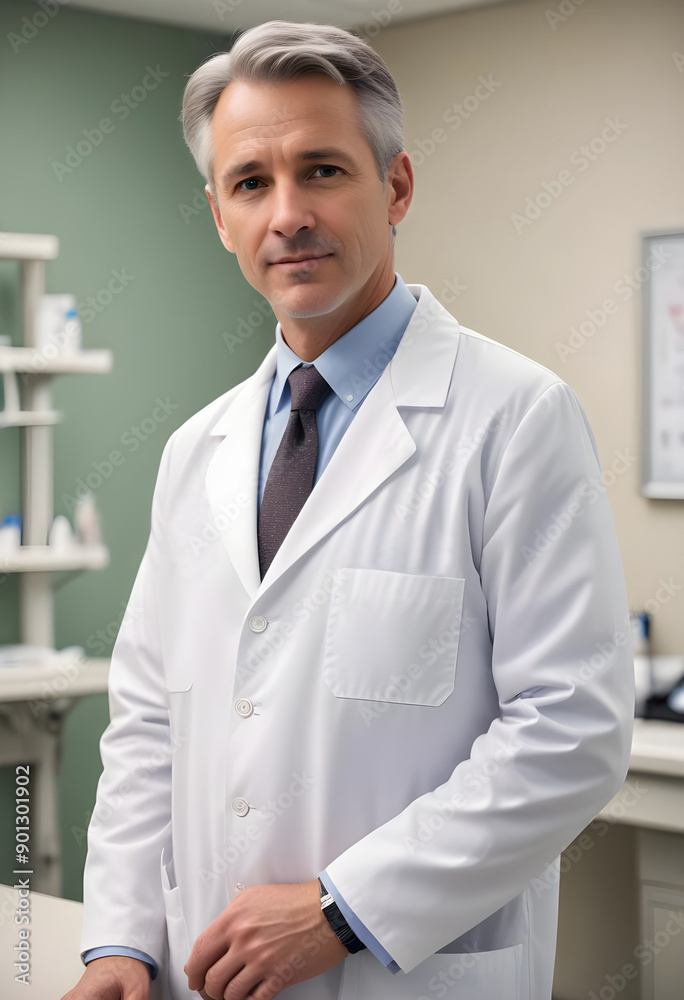 Portrait of senior doctor standing in his office Portrait of senior doctor standing in his office
