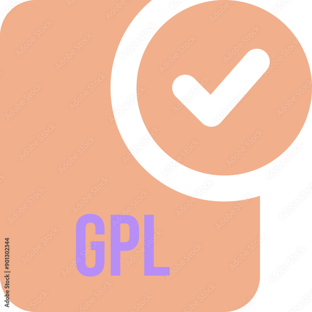 GPL ip file icon with black checked mark GPL ip file icon with black checked mark