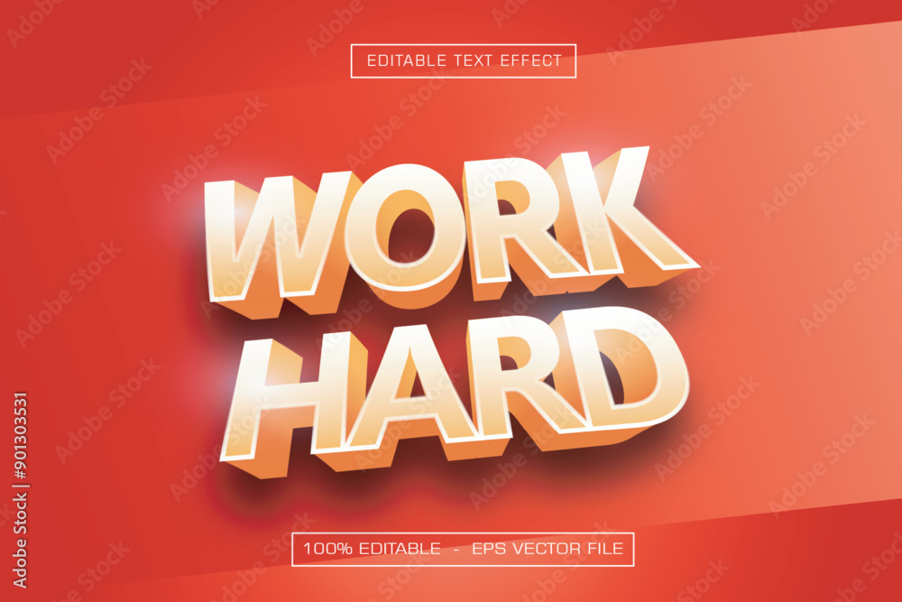 Work Hard Editable Text Effect Work Hard Editable Text Effect