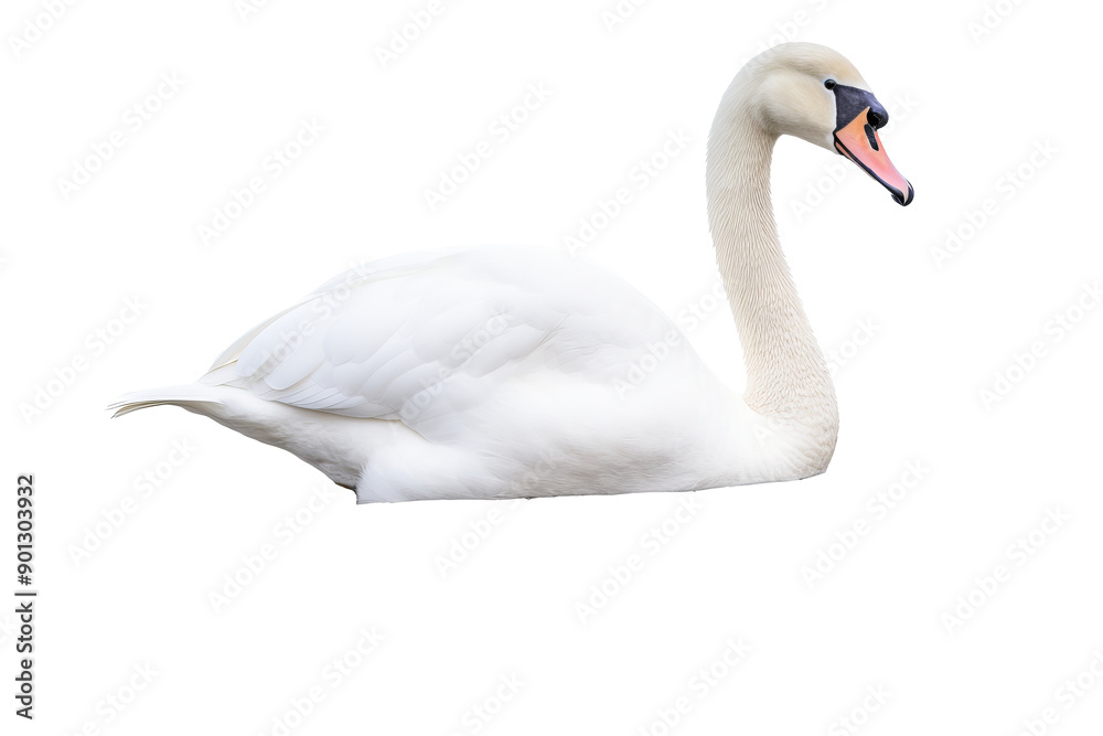 Elegant swan PNG with graceful neck curve and majestic feathers isolated on transparent background for nature-themed design projects and artistic creations Elegant swan PNG with graceful neck curve and majestic feathers isolated on transparent background for nature-themed design projects and artistic creations