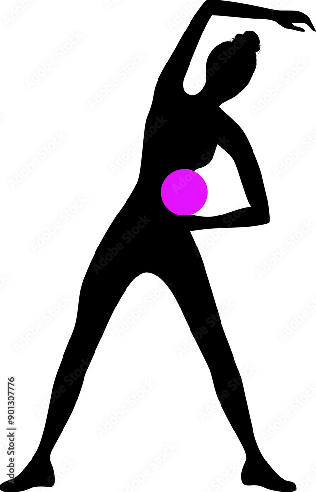 Fototapeta premium gymnast silhouette