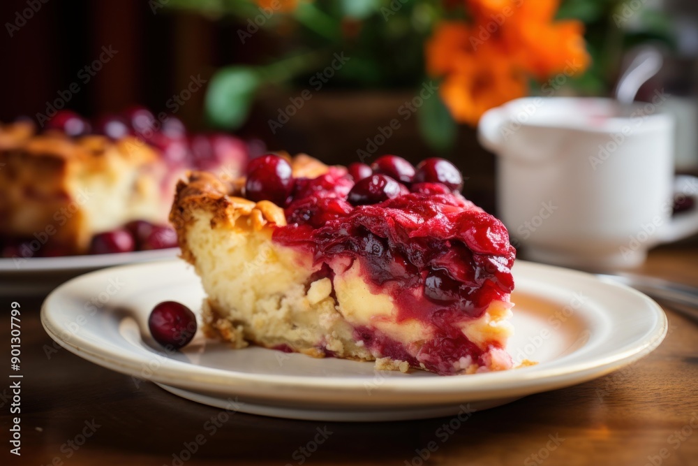 Comforting Turkey pie with cranberries. Baked poultry tart crust decorated with berry fruit. Generate ai Comforting Turkey pie with cranberries. Baked poultry tart crust decorated with berry fruit. Generate ai