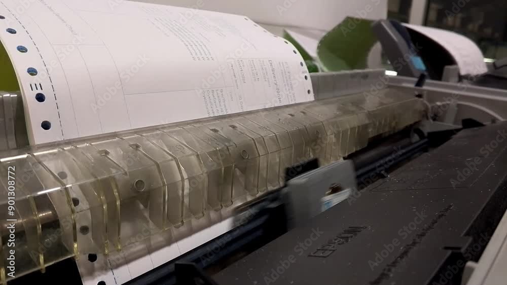 Dot matrix printing process