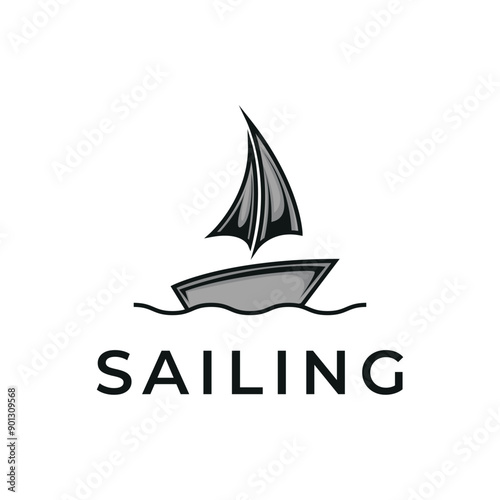 sailing logo design concept idea