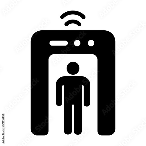 A solid icon of metal detector 