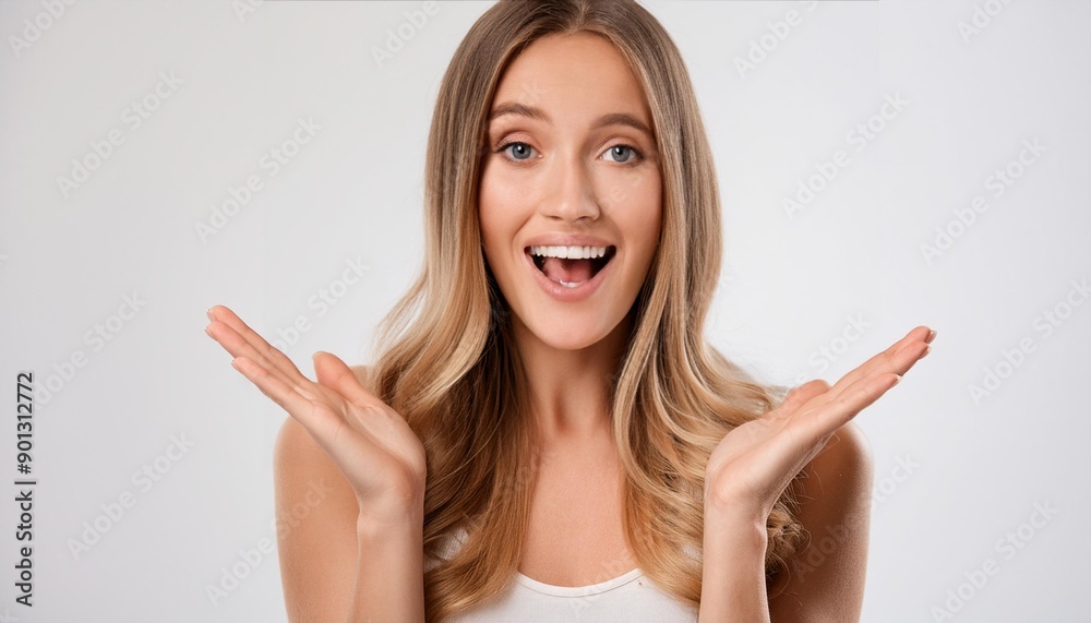 the face of a beautiful young lady, surprised, happy, the face of a beautiful young lady, surprised, happy,