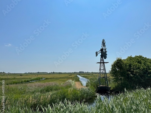 A traditional impeller pump used to drain the polder near Oudega. photo