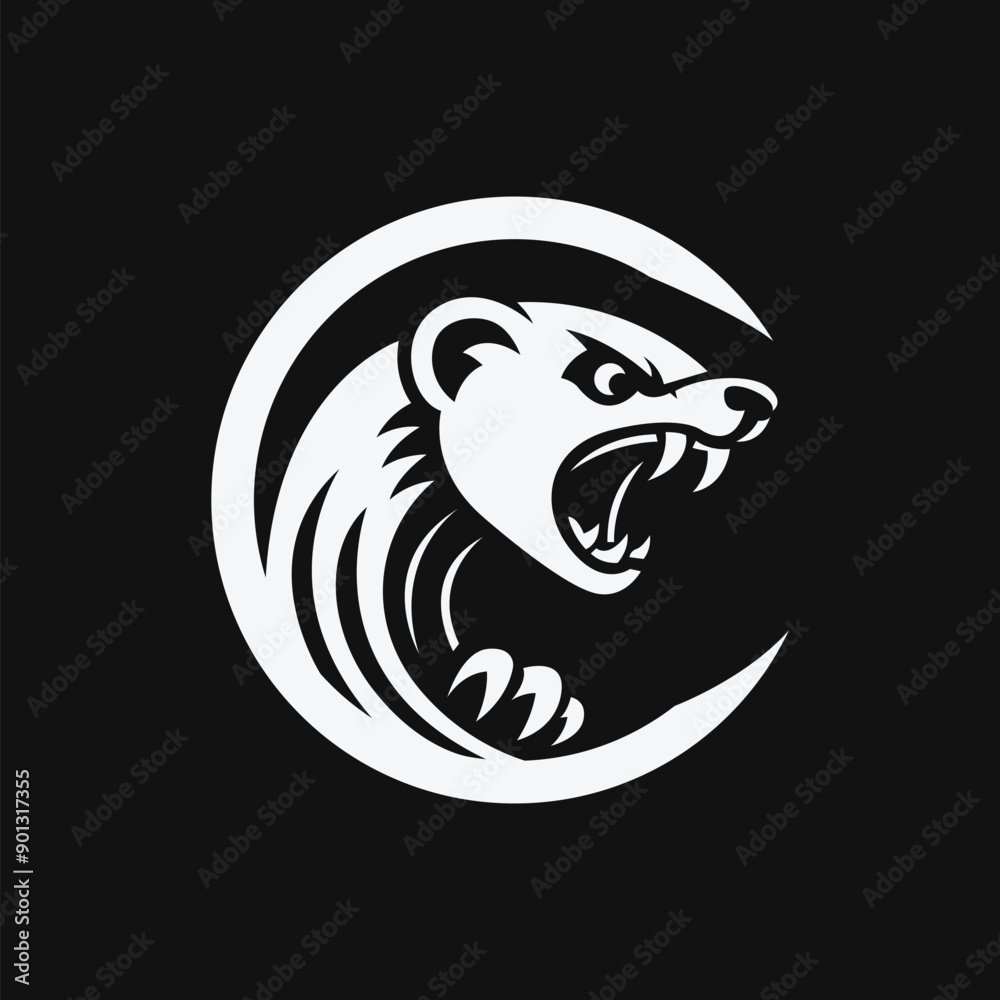Minimalist, simple and elegant civet logo. Vector illustration Minimalist, simple and elegant civet logo. Vector illustration