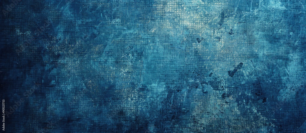 Obraz premium Grunge background with a blue canvas texture featuring copy space image