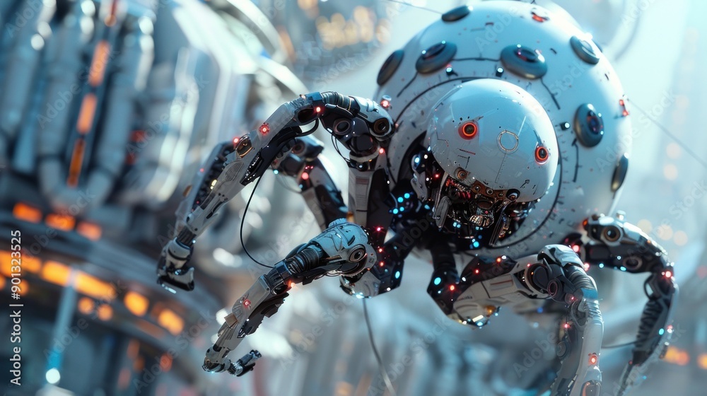 Fototapeta premium Futuristic Mechanical Spider