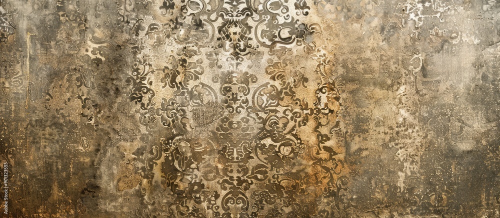 Obraz premium Texture of an aged cement wall with a pattern suitable for a copy space image